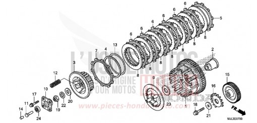 EMBRAYAGE (NC750X/XA) NC750XAE de 2014